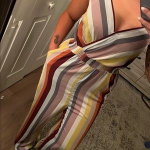 Striped multi color jumpsuit